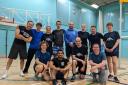 Littleport Lions Korfball Club 1st team: back row: Miao Zhenchang, Nick Sandford, Anita Rakauskaite, Joe Patkai, Andy Dunlop, Anna Hughes, Tom Hutton, Lindsay Neaves. Front row: Beth Thompson, Estivy Diaz Perez, James Chinnery-Colyer, Beth Lawrence