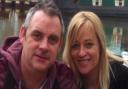 Simon Dobbin with his wife Nicole. Police are offering a £20,000 reward for new information after Simon Dobbin, from Mildenhall, died five years after an attack at an away game.