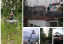 Ely Standard reader Donna Martin sent us this selection of photos (she is on the left) showing the view from her home and garden in Soham, next to the rail station.