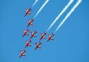 The Red Arrows will fly over Cambridgeshire.