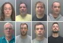 Some of the criminals from Cambridgeshire that were jailed in September.