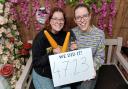 'Chaotic Genius' (Tarn Chamberlain-James, left, and Megan Blakemore, right) completed the 'War of the Roses' escape room.