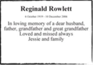 Reginald Rowlett