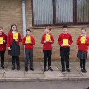 Pupils at Robert Arkenstall Primary School in Haddenham were gifted Molly Dyson’s new wild flower book Wayside Flowers of Haddenham.