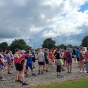 Always party time at the start of Littleport parkrun!