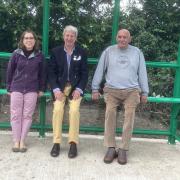 Councillor Richard Morgan with local residents David Ballard and Pat Del Grazia.