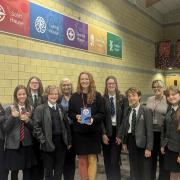 Welsh author Manon Steffan Ross visited a college in Ely