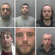 Some of the Cambridgeshire criminals jailed in October.