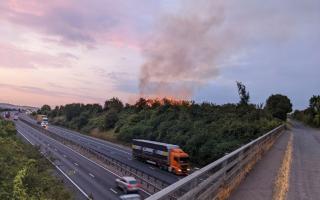 Firefighters from Cambridgeshire and Essex tackled a 1500-tonne fire involving straw bales at Ickleton in the early hours of Friday, September 2