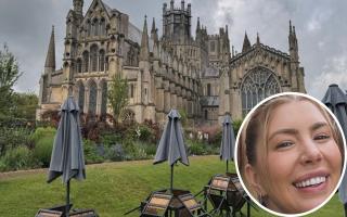 Love Island finalist Olivia Bowen visited Ely Cathedral with her family over the Bank Holiday weekend.