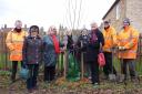 Members of the Ely Inter Wheel club and the ECDC team planting the tree for the Queen's Green Canopy.