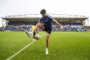 Football freestyler Jay Rosa performs at Peterborough United for Mental Health UK