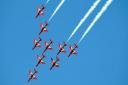 The Red Arrows will fly over Cambridgeshire.