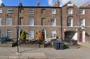 The property on London Road in King's Lynn (black front door) which will be turned into flats