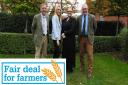 Pictured at the NFU Norfolk annual meeting are, from left, NFU Council representative Nick Deane, county adviser Flora Archer, vice president Rachel Hallos and county chairman Tim Papworth