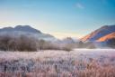 Winter scene from Borrowdale in the English Lake District.