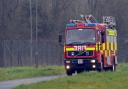 Crews spent hours tackling the blaze in West Row near Mildenhall last night