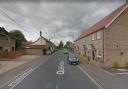 Queensway in Mildenhall where a motorcyclist drove alongside a car and punched its wing mirror