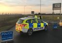 Police at RAF Mildenhall at the time of the incident in 2017