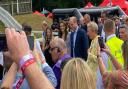 The Duke and Duchess of Cambridge with Lord-Lieutenant of Cambridgeshire visit the July Course in Newmarket for the first Cambridgeshire County Day