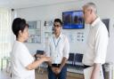 New health minister Steve Barclay at a Peterborough surgery today