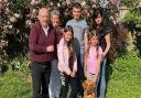 Paul Beastall and wife Tracy Hutchison have welcomed a Ukrainian family to their home in Cottenham as part of the Homes for Ukraine scheme. From back, left: Paul, Tracy, Vitali and mother Viktoria. Front row: Anastasia and Eva, Viktoria's daughters.