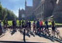 Ely riders at the start of the ride