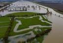 Heavy rainfall has highlighted the lines of an English Civil War fort.