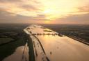 Jason Cox captured drone footage of flooded fields at Sutton Gault just before sunset following recent flooding, and has attracted much interest on social media.