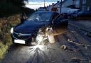 A car crashed into a stationary van in Murfitt's Lane, Fordham, on Sunday July 9.