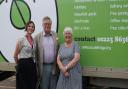 MP Charlotte Cane and East Cambridgeshire District Cllr John Trapp with Emmaus Cambridge chief executive officer, Donna Talbot.