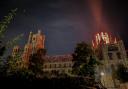 The orange light at Ely Cathedral.