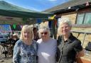 Hazel Williams MBE, Sylvia and Sue Elliott.