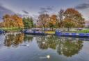 Autumns colours in Ely at sunset.