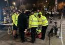 Bikes being marked at Ely station