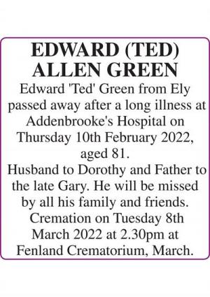 EDWARD (TED) ALLEN GREEN