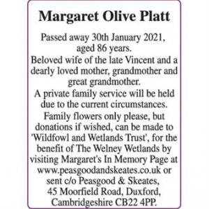 Margaret Olive Platt