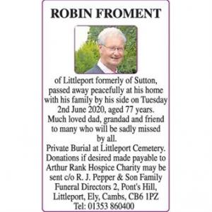 ROBIN FROMENT