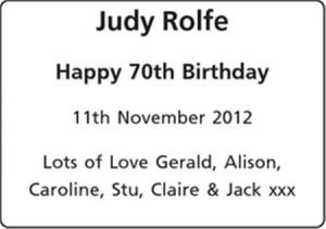 Judy Rolfe