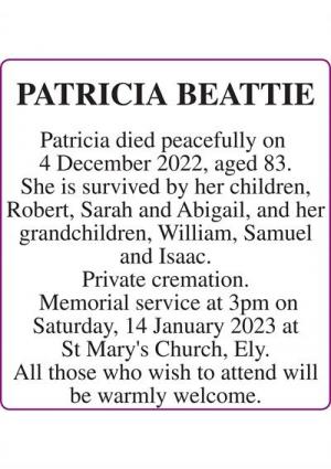 PATRICIA BEATTIE