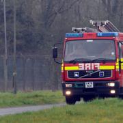 Crews spent hours tackling the blaze in West Row near Mildenhall last night