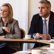 SW Norfolk MP and NE Cambs MP Steve Barclay, in 2016, at a 'summit' to discuss flooding at Welney Causeway and what could be done about it.