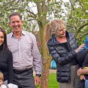 Jonathan and Rebecca with Nataliya (left) and Nina and the children.