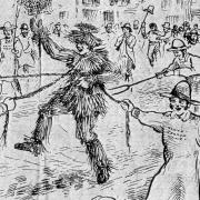 Straw Bear as featured in the Peterborough Advertiser in the 1930s.