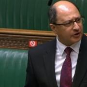 Shailesh Vara MP for for North West Cambridgeshire in the House of Commons today. 'It is a great honour and privilege for me and my constituents to move the royal address,' he said.