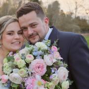 Paramedics Tia and Joel Whittingham (pictured) got married on April 6 after winning a NHS competition to land a dream wedding at Chippenham Park.