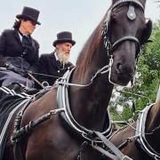 Ely photographer Nicky Still took this photo as film crews shot the funeral scenes for new movie 'Harvey Greenfield is Running Late'.