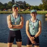 King's Ely sixth form students, (L) Will Buckingham and (R) Conall Comley, produced a 'stunning performance' in the J18 boys double race, winning bronze medals.