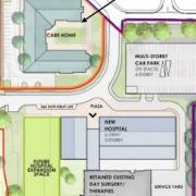 Proposed site of an £8.4m care suite complex at the Princess of Wales Hospital, Ely. They are mostly for those with complex needs to remain independent.