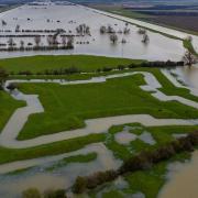 Heavy rainfall has highlighted the lines of an English Civil War fort.